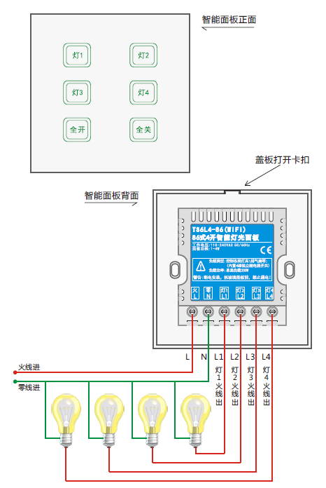 产品库 智能家居 智能家居 智能开关 ts6l2-86(wifi) ts6l2-86 1组